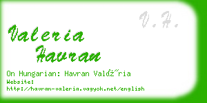 valeria havran business card